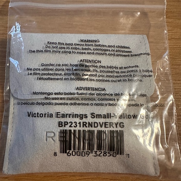 New, Curateur Rachel Zoe Rendor Yellow Gold Double Hoop Victoria Earrings $85 - Picture 4 of 4